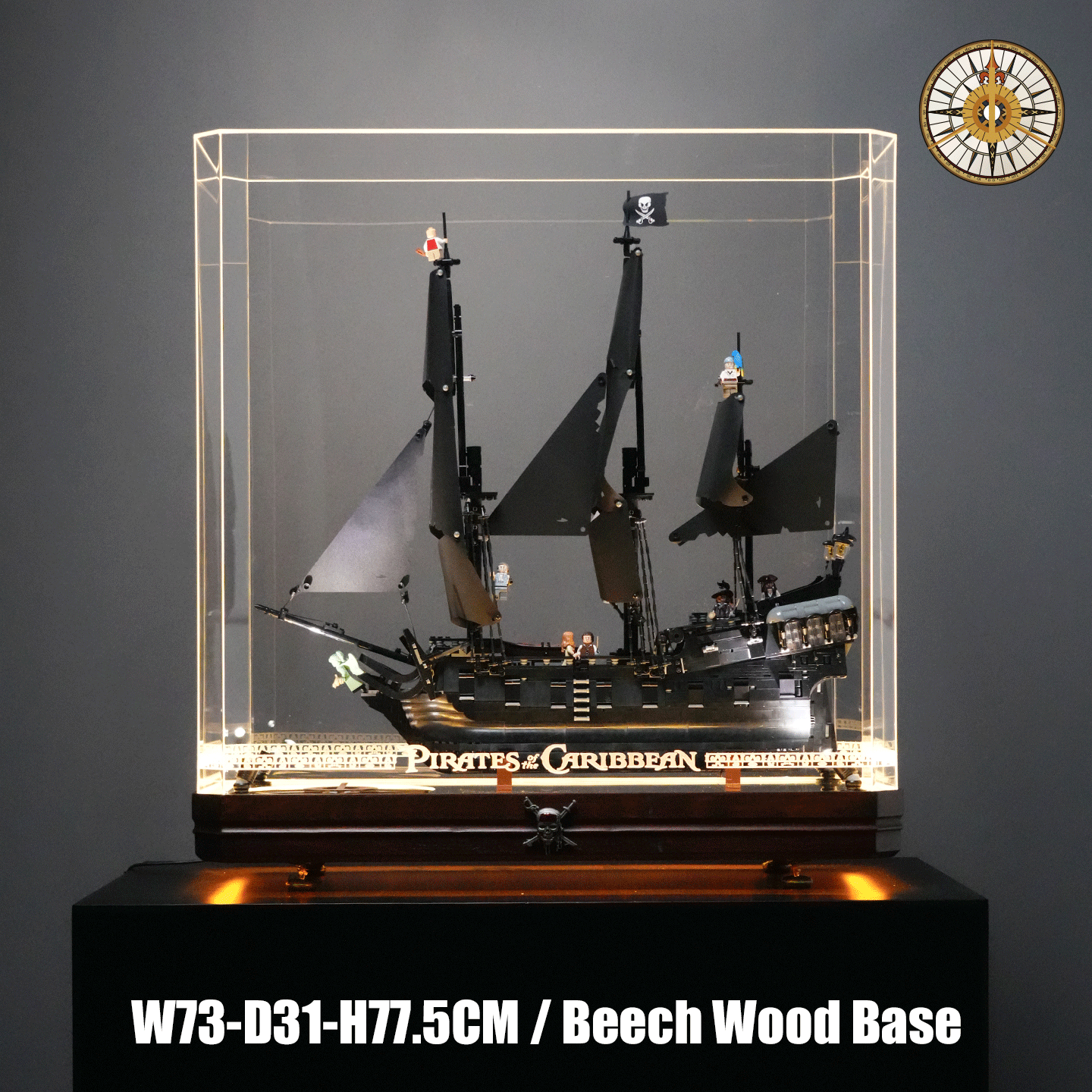 【Premium】LED Display Case for LEGO 10365 Jack Sparrow’s Pirate Ship