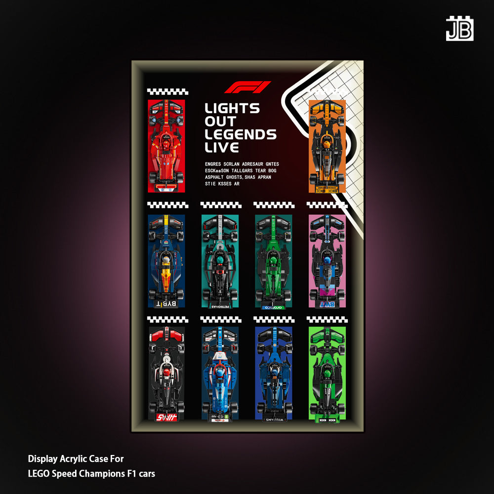 Display Frame For LEGO® Speed Champions F1® Race