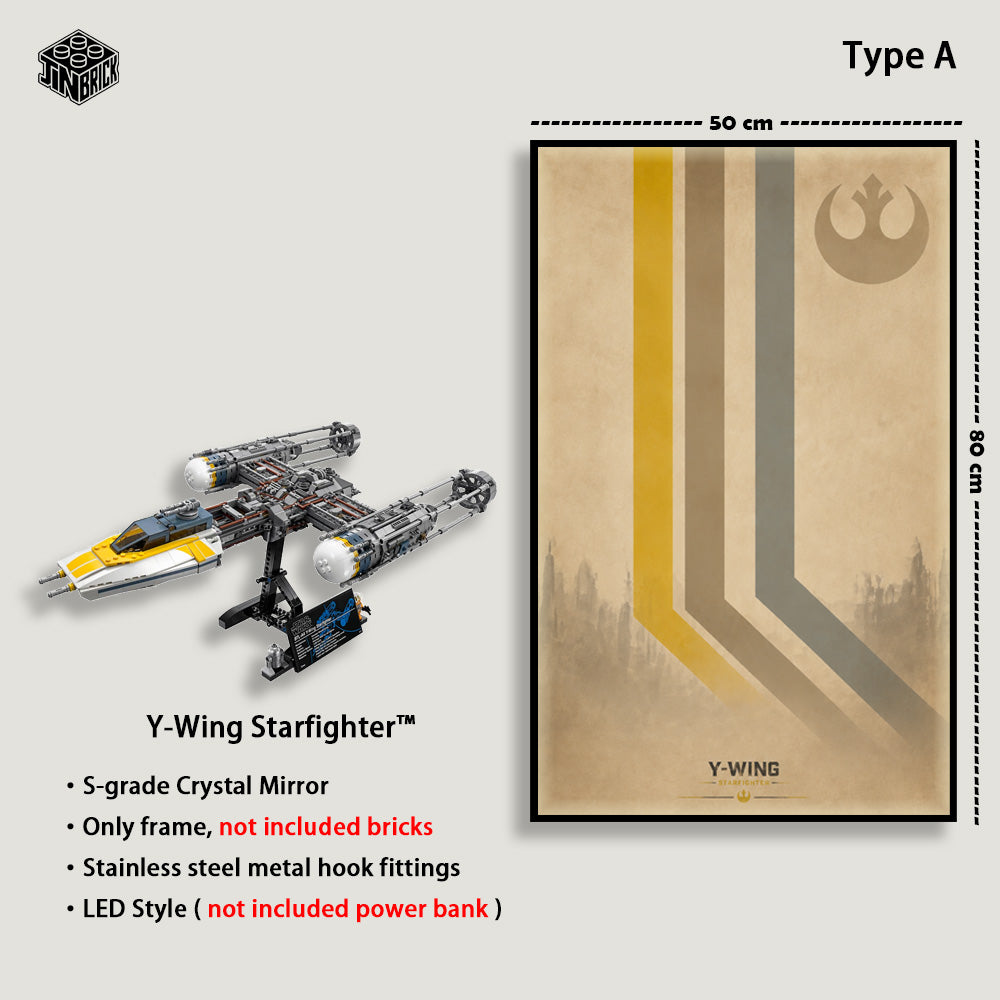 Wall frame for LEGO® UCS Star Wars™ 75181 Y-Wing Starfighter™