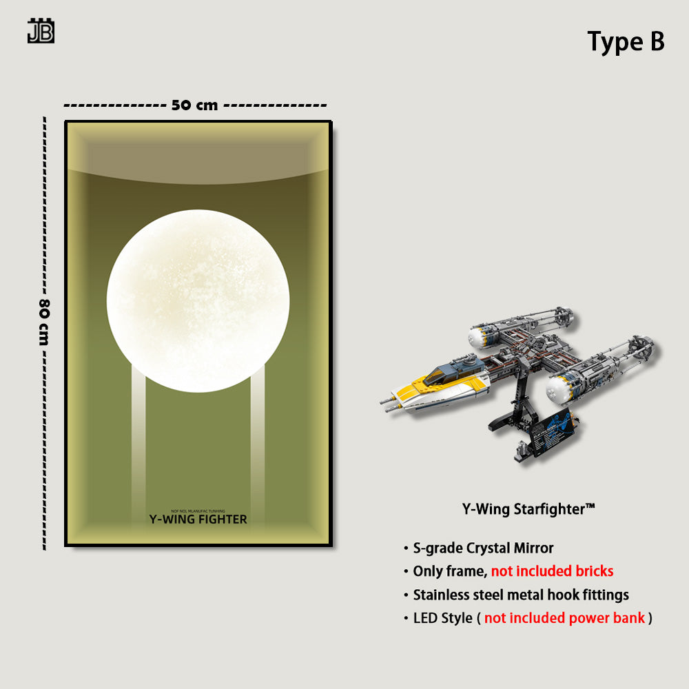 Wall frame for LEGO® Star Wars™ 75181 Y-Wing Starfighter™