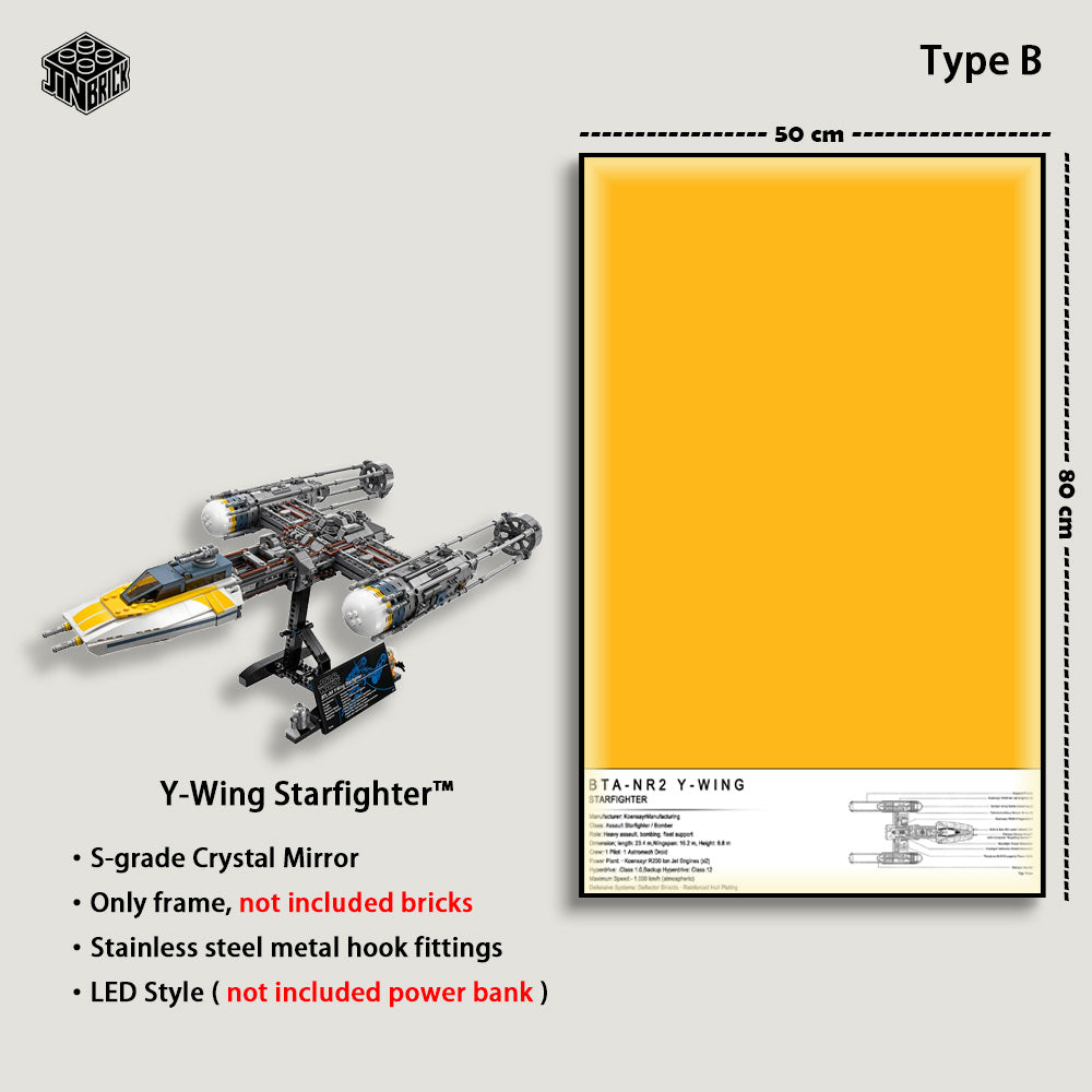 Wall frame for LEGO® UCS Star Wars™ 75181 Y-Wing Starfighter™