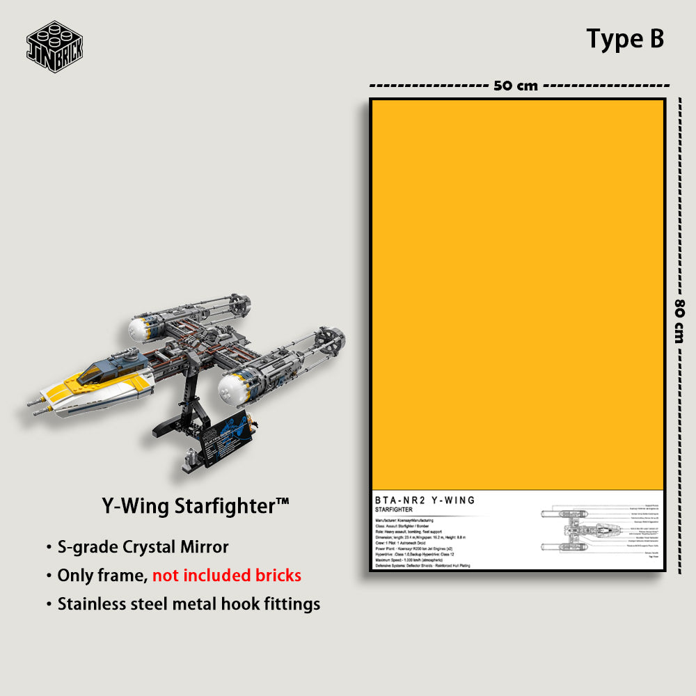 Wall frame for LEGO® UCS Star Wars™ 75181 Y-Wing Starfighter™
