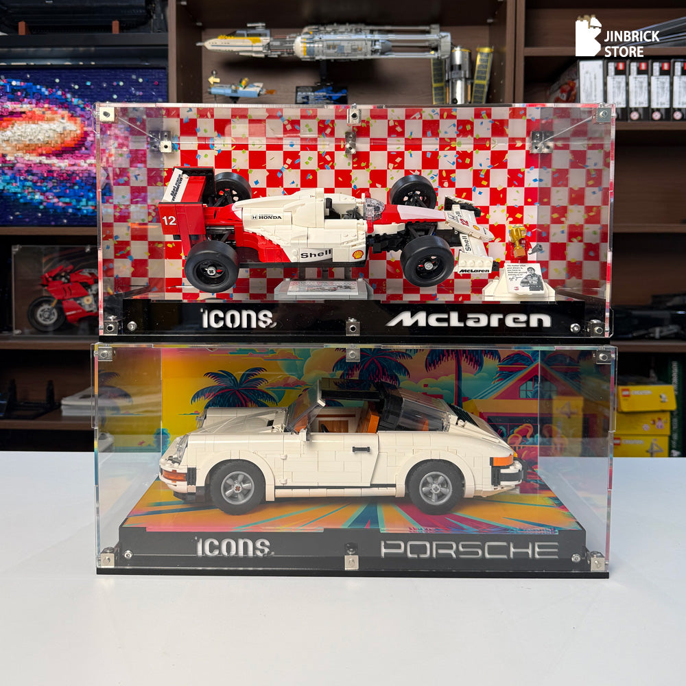 Acrylic Display Case For 10330 LEGO® Icons McLaren MP4/4 & Ayrton Senna