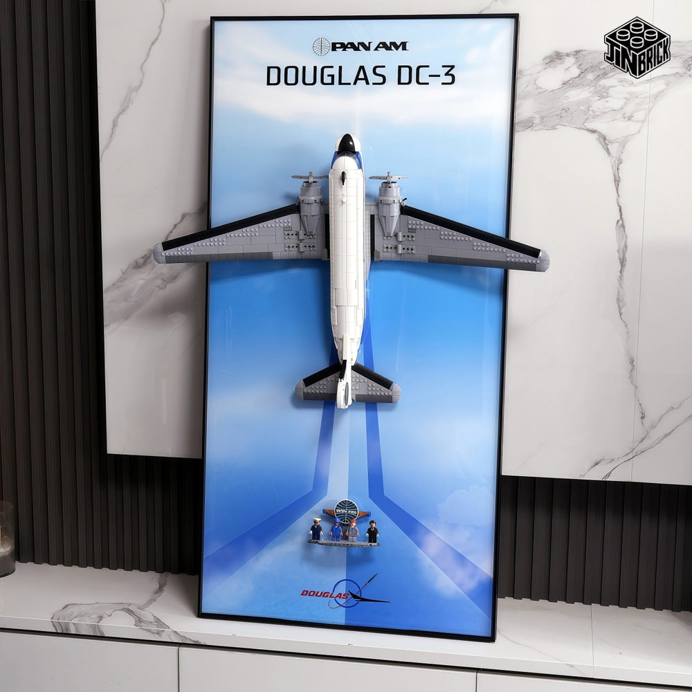 Wall Frame For LEGO LEGO Icons 11378 Douglas™ DC-3™ PAN AM Airliner
