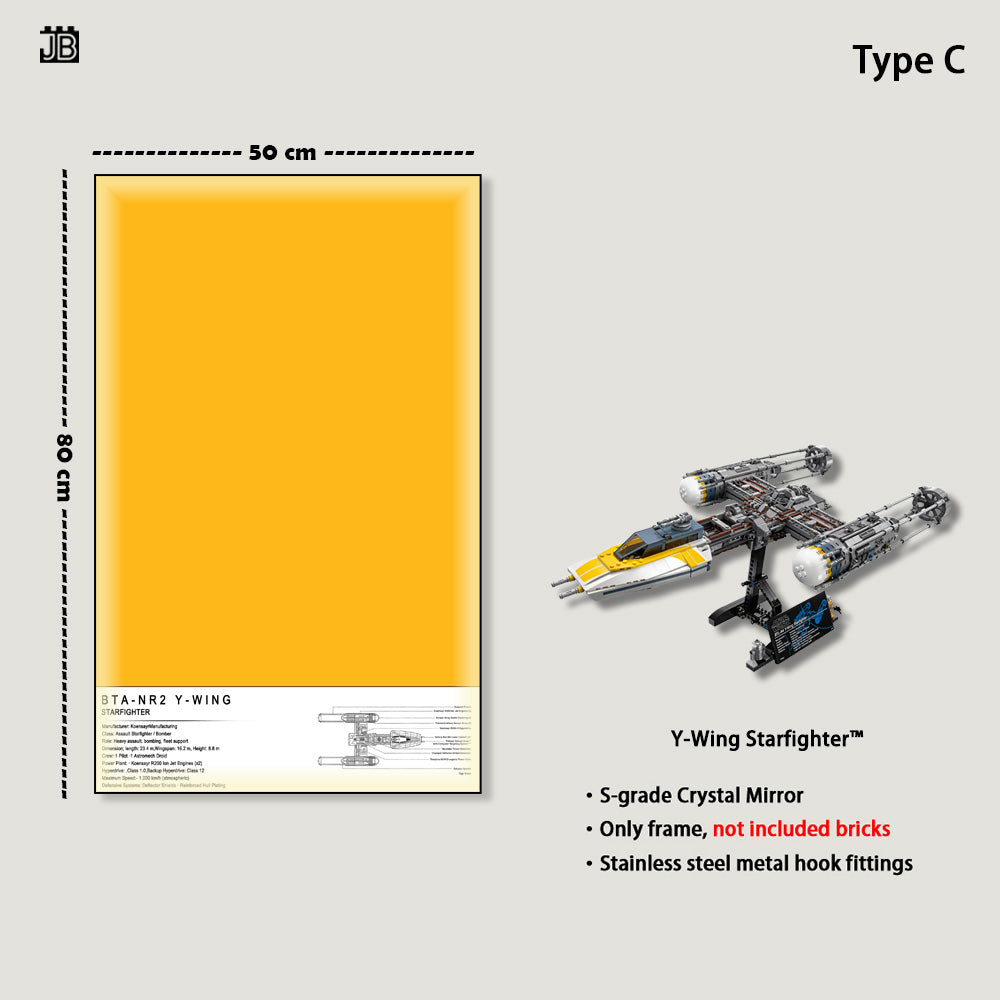 Wall frame for LEGO® UCS Star Wars™ 75181 Y-Wing Starfighter™