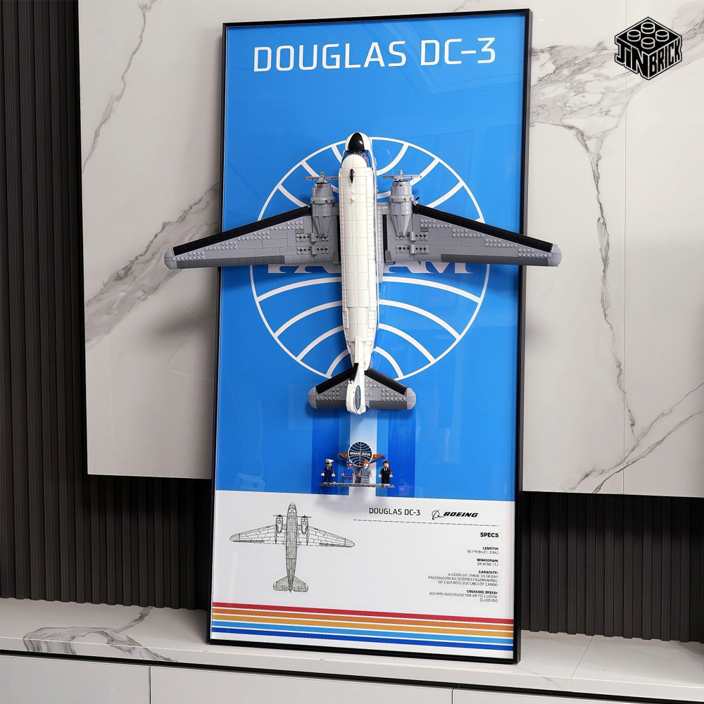 Wall Frame For LEGO LEGO Icons 11378 Douglas™ DC-3™ PAN AM Airliner