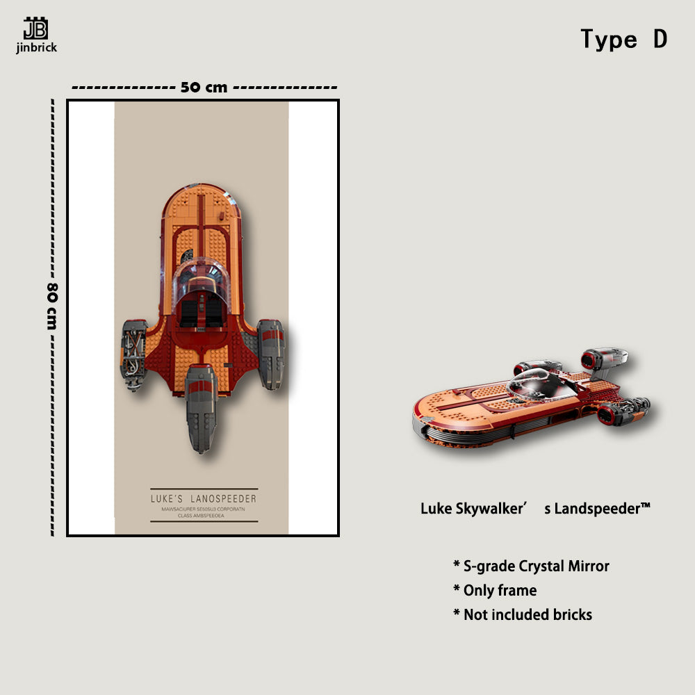 Display Wall frame For LEGO® 75341 Star Wars™  Luke Skywalker’s Landspeeder™