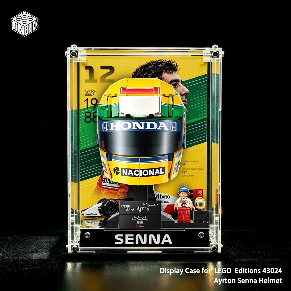 Display Case for LEGO® 43024 Ayrton Senna F1 Helmet