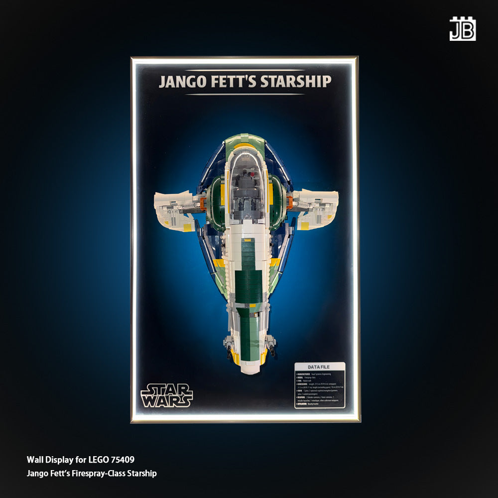 Wall frame for LEGO® Star Wars™ 75409 Jango Fett's Firespray-Class Starship