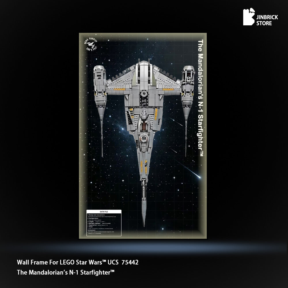 Wallframe For UCS LEGO Star Wars™ 75442 The Mandalorian's N-1 Starfighter™